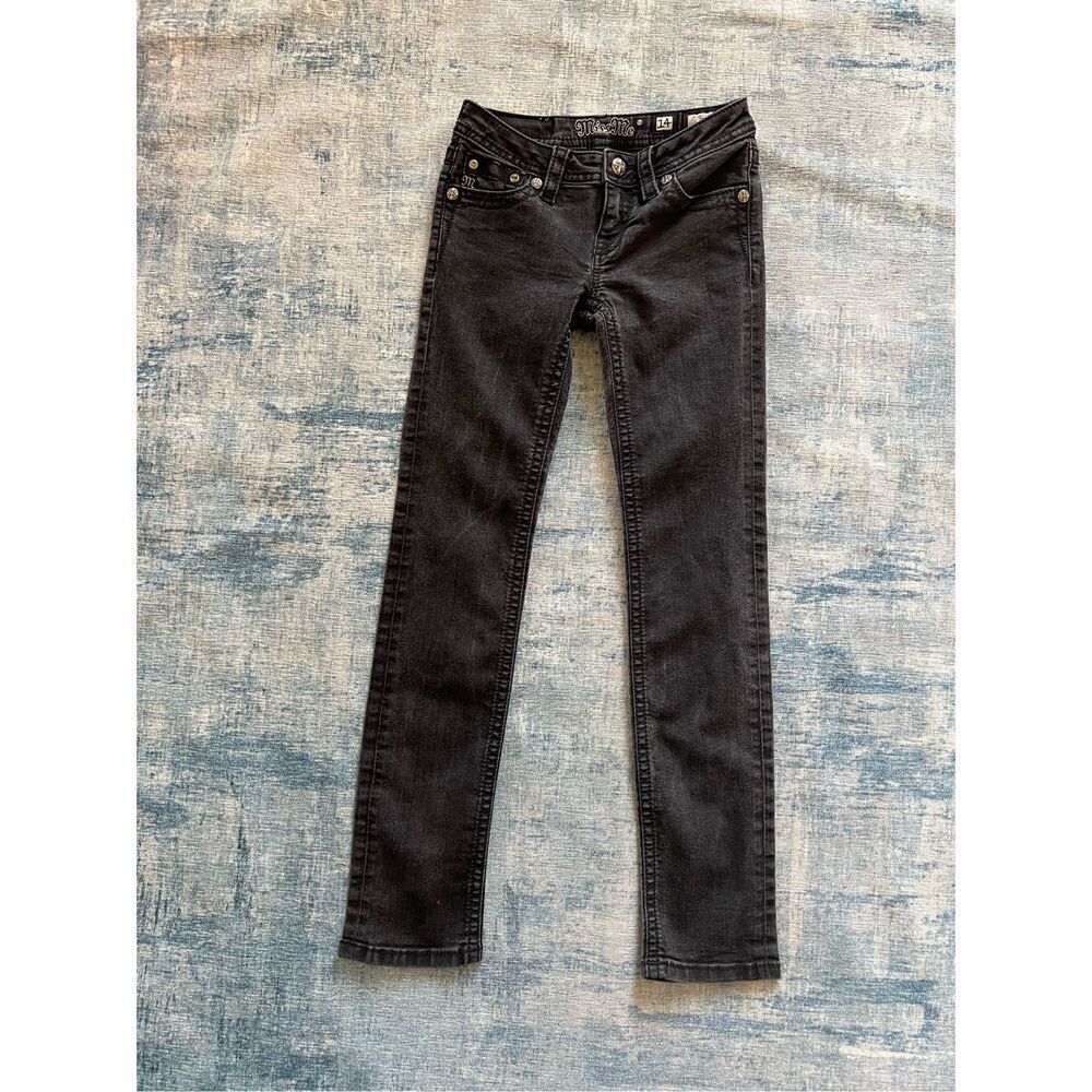 Miss Me Black Faded JK4009S105 Skinny Jeans Girls 14
